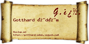 Gotthard Ádám névjegykártya
